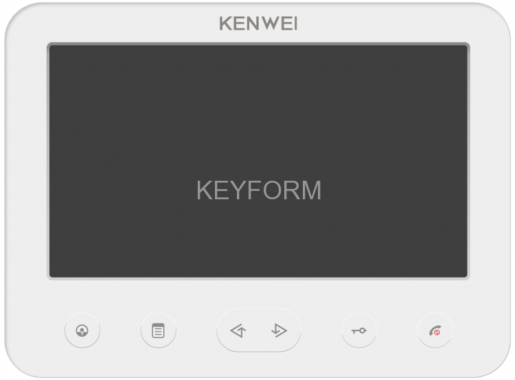 Монитор видеодомофона цветной KENWEI KW-E706FC-W200 (белый)