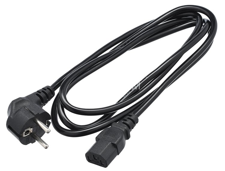 Кабель питания GoPower евровилка CEE 7/7-C13 (f) 3.0м ПВХ 0.75мм черный (1/10/100) GoPower 00-00027328