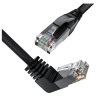 GCR Патч-корд прямой 15.0m UTP кат.5e, черный, верхний угол, литой, ethernet high speed, RJ45, T568B Greenconnect GCR-53938 UTP кат.5e, 15 м