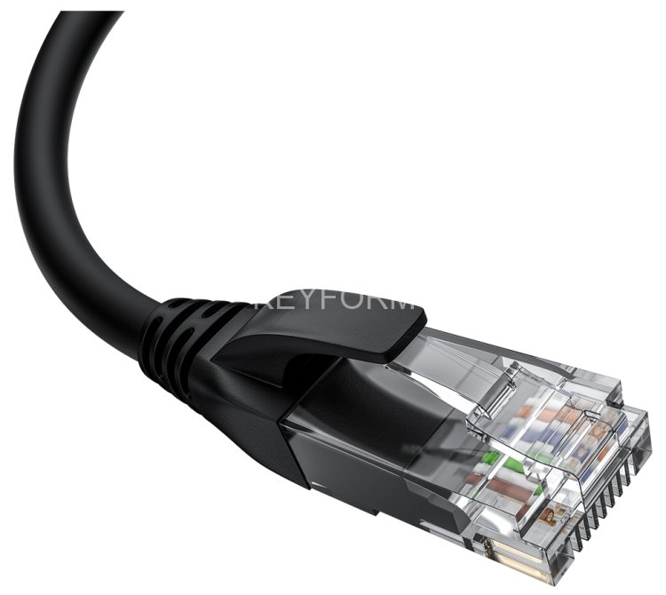 GCR Патч-корд прямой 15.0m UTP кат.5e, черный, верхний угол, литой, ethernet high speed, RJ45, T568B Greenconnect GCR-53938 UTP кат.5e, 15 м