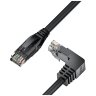 GCR Патч-корд прямой 15.0m UTP кат.5e, черный, верхний угол, литой, ethernet high speed, RJ45, T568B Greenconnect GCR-53938 UTP кат.5e, 15 м