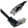 GCR Патч-корд прямой 15.0m UTP кат.5e, черный, верхний угол, литой, ethernet high speed, RJ45, T568B Greenconnect GCR-53938 UTP кат.5e, 15 м
