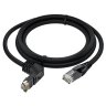 GCR Патч-корд прямой 15.0m UTP кат.5e, черный, верхний угол, литой, ethernet high speed, RJ45, T568B Greenconnect GCR-53938 UTP кат.5e, 15 м