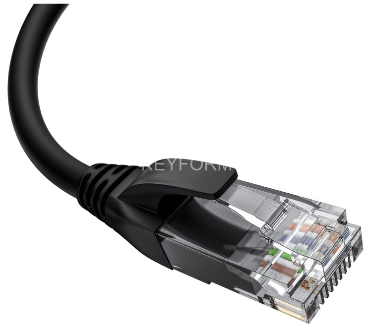 GCR Патч-корд прямой 15.0m UTP кат.5e, черный, верхний угол, литой, ethernet high speed, RJ45, T568B Greenconnect GCR-53938 UTP кат.5e, 15 м