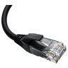 GCR Патч-корд прямой 15.0m UTP кат.5e, черный, верхний угол, литой, ethernet high speed, RJ45, T568B Greenconnect GCR-53938 UTP кат.5e, 15 м