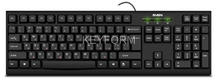 Клавиатура SVEN KB-S300 чёрная (104кл.) Sven SV-015756