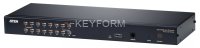 Переключатель KVM,  1 local user PS2+VGA+1 IP user =&gt; 16 cpu (PS2/USB/Sun+VGA)/RS232, без шнуров ATEN KH1516AI