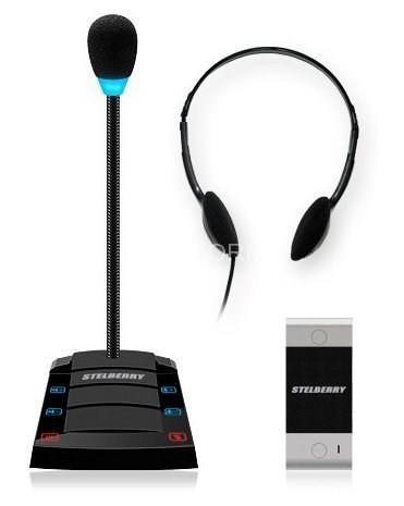 Устройство переговорное клиент-кассир, дуплексное STELBERRY S-401