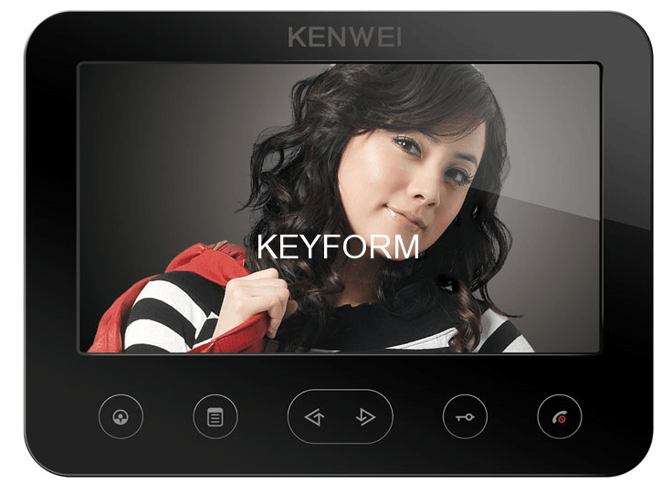 Монитор видеодомофона цветной KENWEI KW-E706FC-W200 (черный)