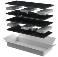 ITK LINEA N Компл. стенок боковых 1000мм шкафа 47U чер. ITK LN05-47UX1-X