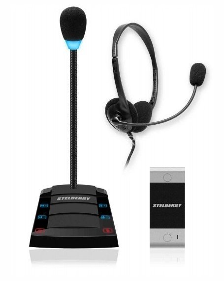 Устройство переговорное клиент-кассир, дуплексное STELBERRY S-402