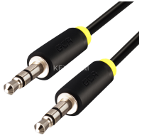 Greenconnect Кабель аудио 0.25m jack 3,5mm/jack 3,5mm черный, желтая окантовка, ультрагибкий, 28 AWG, M/M, Premium GCR-AVC1114-0.25m, экран, стерео Greenconnect 0.25m jack 3.5mm/jack 3.5mm черный