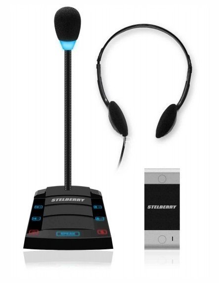 Устройство переговорное клиент-кассир, дуплексное STELBERRY S-411