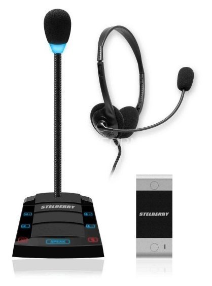 Устройство переговорное клиент-кассир, дуплексное STELBERRY S-412