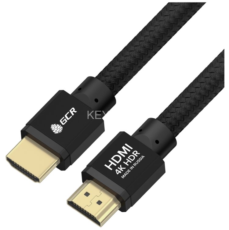 GCR Кабель PROF 1.0m HDMI 2.0, черный ECO Soft капрон, AL корпус черный, HDR 4:4:4, Ultra HD, 4K 60Hz/5K*30Hz, 3D, 18.0 Гбит/с, 28AWG, GCR-54985 Greenconnect GCR-54985, 1 м