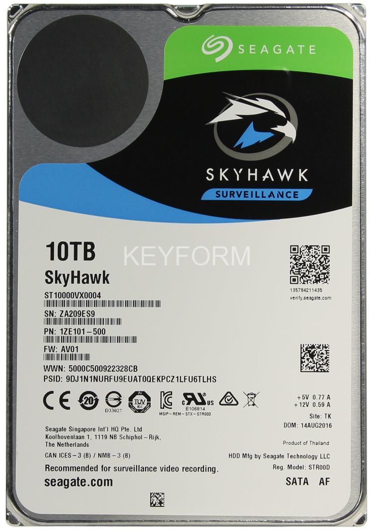 HDD 10000 GB (10 TB) SATA-III SkyHawk (ST10000VX0004)