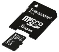 Карта памяти microSDXC 64 ГБ TRANSCEND TS64GUSDU1