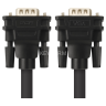 Greenconnect Кабель SVGA 5.0м чёрный, позолоченные контакты, ферритовые кольца, OD8.0mm. 15M / 15M Premium GCR-VM2VM2-5.0m, 28/28 AWG, двойной экран Greenconnect VGA (m) - VGA (m) 5м
