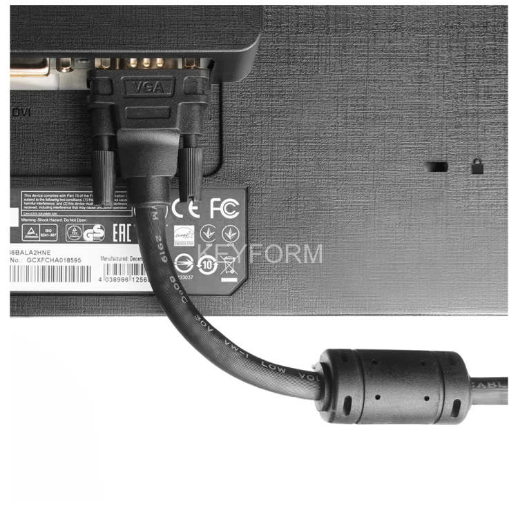 Greenconnect Кабель SVGA 5.0м чёрный, позолоченные контакты, ферритовые кольца, OD8.0mm. 15M / 15M Premium GCR-VM2VM2-5.0m, 28/28 AWG, двойной экран Greenconnect VGA (m) - VGA (m) 5м