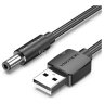 Кабель Vention USB AM/DC-jack 5.5мм M - 1.5м Чёрный Vention CEYBG
