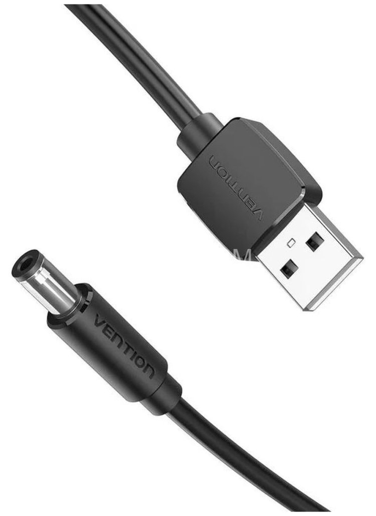 Кабель Vention USB AM/DC-jack 5.5мм M - 1.5м Чёрный Vention CEYBG
