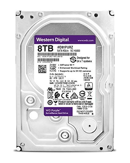 HDD 8000 GB (8 TB) SATA-III Purple (WD81PURZ)