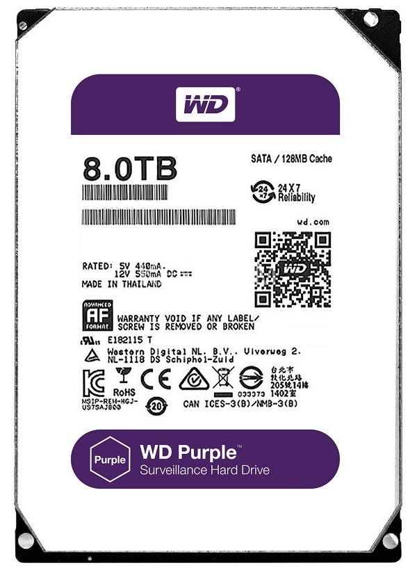 HDD 8000 GB (8 TB) SATA-III Purple (WD80PURZ)
