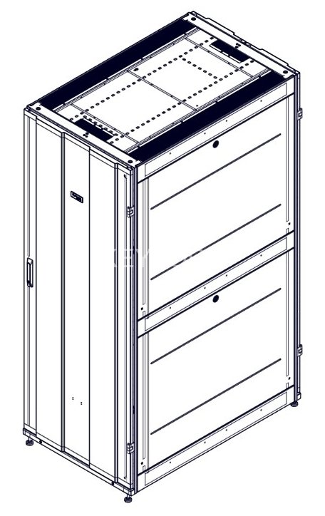 Монтажный шкаф Systeme Electric, серия Uniprom, 42U-750/1200, боковые панели 4шт, черный SYSTEME ELECTRIC UR3350