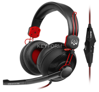 Игровые наушники с микрофоном SVEN AP-G777MV, черный-красный Sven AP-G777MV