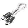 GCR Кабель USB 3.1 Type C-С 1.0m белый, 100W/20V/5A, M/M, TPE, AL сase черный, белый ПВХ, экран, армированный, GCR-50866 Кабель Greenconnect 1 м (GCR-50866)