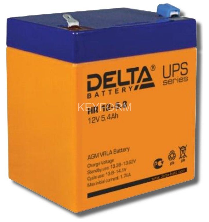 Аккумулятор герметичный свинцово-кислотный Delta HR 12-5.8