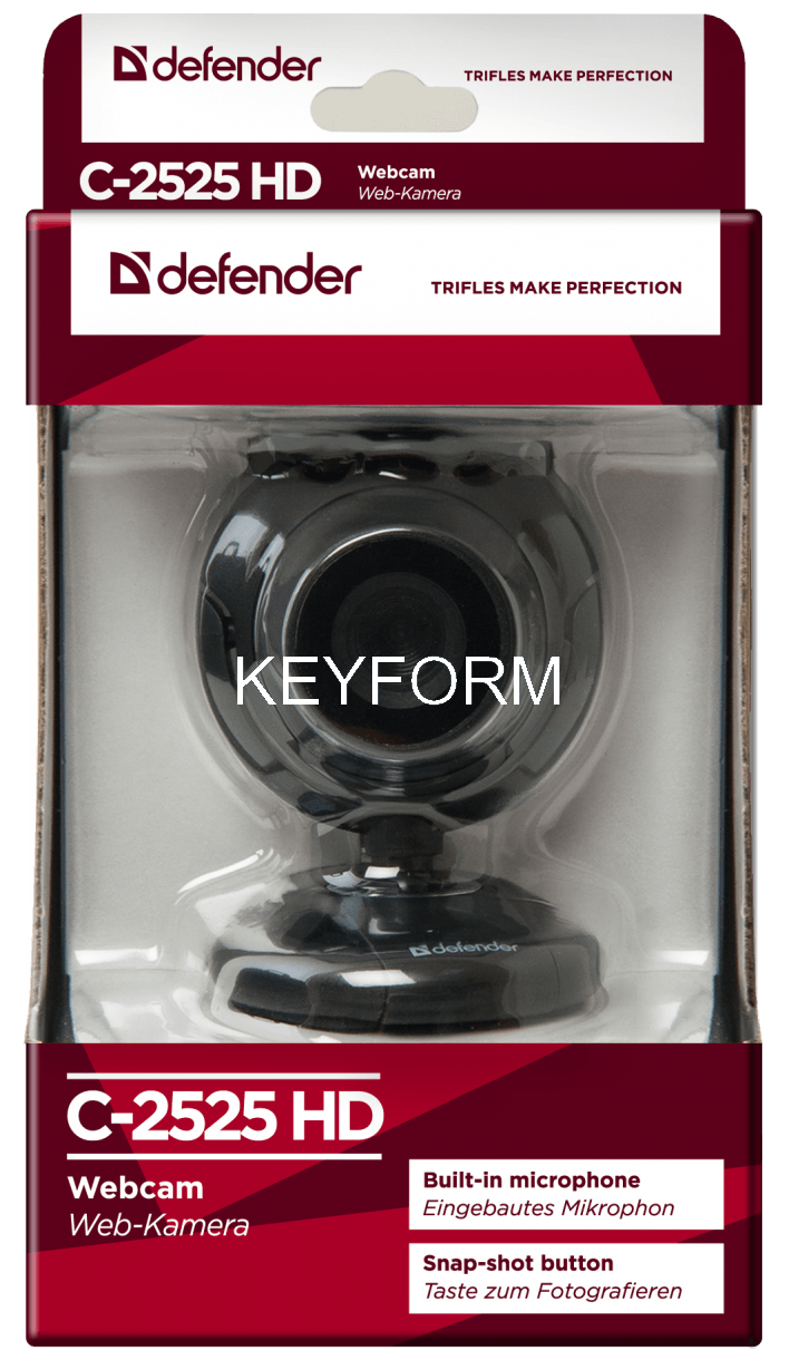 Defender Веб-камера C-2525HD 2 МП, кнопка фото Defender C-2525HD