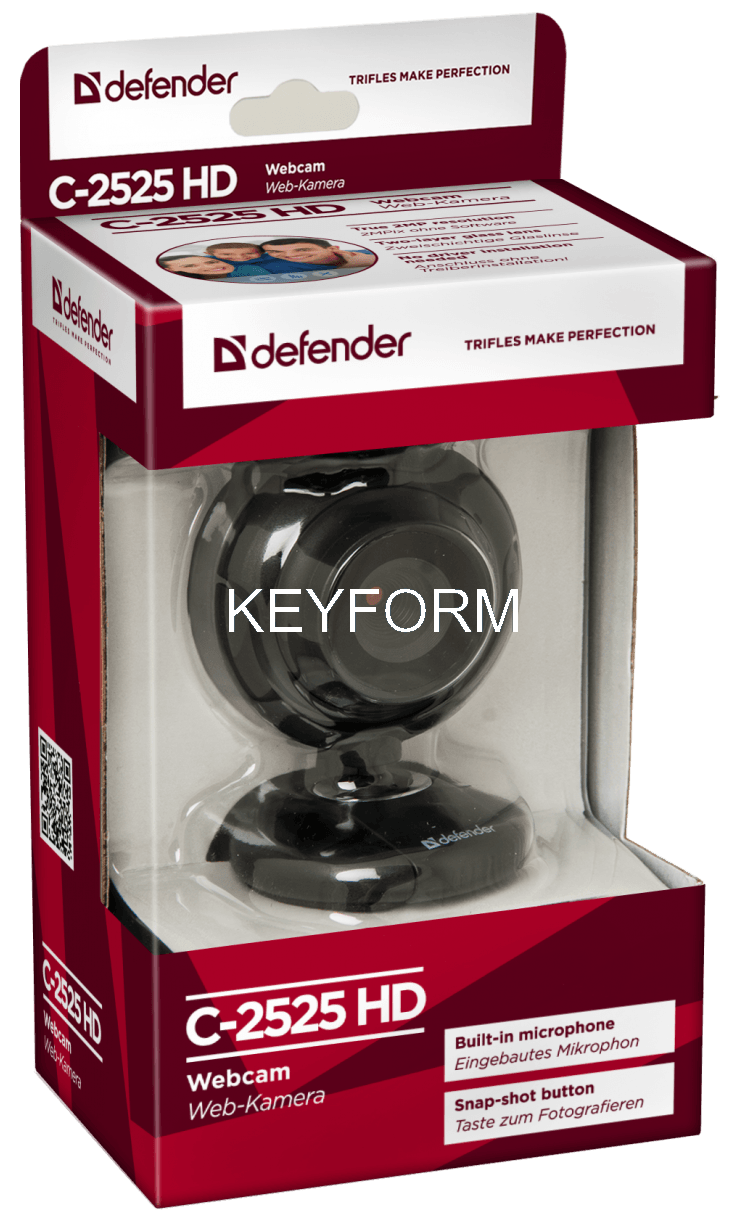 Defender Веб-камера C-2525HD 2 МП, кнопка фото Defender C-2525HD