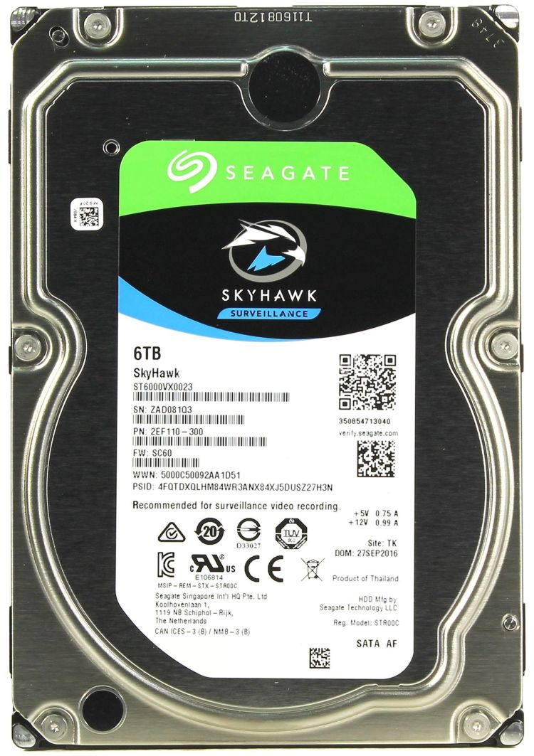 HDD 6000 GB (6 TB) SATA-III SkyHawk (ST6000VX0023)