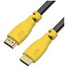 GCR Кабель 15.0m HDMI 2.0, желтые коннекторы, HDR 4:2:0, Ultra HD, 4K 60 fps 60Hz/5K*30Hz, 3D, AUDIO, 18.0 Гбит/с, 28/28 AWG, 3 X экран Кабель Greenconnect 15.0m HDMI 2.0, 15.0m
