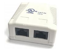 RJ-45-2 (8P8C) CAT5e, 2 выхода (LISTED)