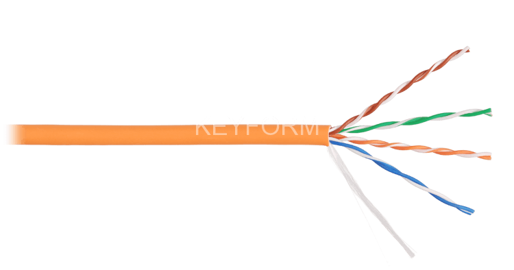 U/UTP 4pair, Cat5e, Solid, In, LSZH (NKL 9100C-OR), витая пара