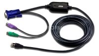 Модуль удлинителя, SVGA+KBD+MOUSE PS/2,   4.5 метр., для подкл. комплекта перключат. KH1508A/1516A/1508Ai/1516Ai/2508A/2516A/KL1508A/KL1516A, макс.разреш. 1280х1024, RJ45+HD-DB15+2х6MINIDIN, Female+3xMale, без Б.П., (DDC2B) ATEN KA7920