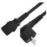 GCR Кабель питания PROF 5.0m, евровилка угловая Schuko - С13, черный, 3*1,5mm GreenConnect GCR-55097