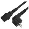 GCR Кабель питания PROF 5.0m, евровилка угловая Schuko - С13, черный, 3*1,5mm GreenConnect GCR-55097