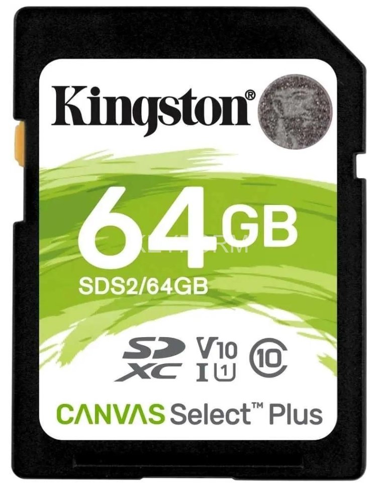 Карта памяти Kingston 64GB SDXC Canvas Select Plus 100R C10 UHS-I U1 V10 Kingston SDS2/64GB