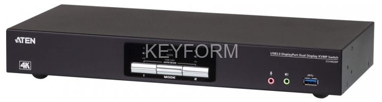 2-Поротовый USB3.0 4K DisplayPort Dual Display KVM переключатель ATEN CS1942DP