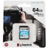 Карта памяти Kingston 64GB SDXC Canvas Go Plus 170R C10 UHS-I U3 V30 Kingston SDG3/64GB