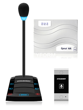 Устройство переговорное клиент-кассир, дуплексное STELBERRY SX-420