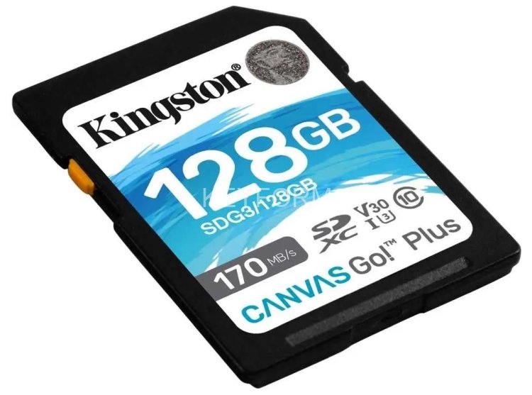 Карта памяти Kingston 128GB SDXC Canvas Go Plus 170R C10 UHS-I U3 V30 Kingston SDG3/128GB