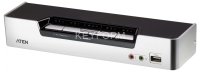 Переключатель, электрон., KVM+Audio+USB 2.0,  1 user USB+HDMI =&gt;  4 cpu USB+HDMI, соШнур. USB 2х1.8м., настол., исп.стандарт, без OSD, некаскад.. ATEN CS1794