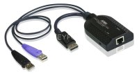 Модуль удлинителя, Display port+KBD+MOUSE USB,  50 метр., для подкл. комплекта перключат. KN2124v/2140v/4124v/4140v/2116A/2132/4116/4132; KM0532/0932/0032, макс.разреш. 1920х1200, RJ45+HD-DP+USB A-тип, Female+2xMale, без Б.П., (DDC2B) [KA7169] ATEN KA7169