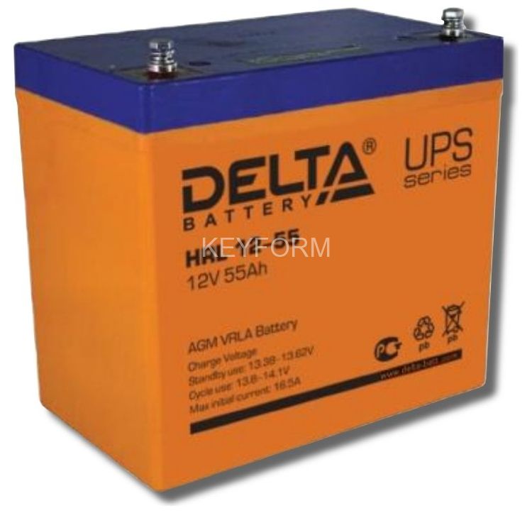 Аккумулятор герметичный свинцово-кислотный Delta HRL 12-55