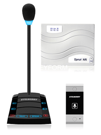 Устройство переговорное клиент-кассир, дуплексное STELBERRY SX-520