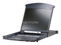 Переключатель консоли электронный, 16 портов PS/2, ж/к экран 17&quot;, клав. рус/лат.(Макс. разрешение 1280*1024, макс.частота верт. развертки 75Hz, зерно 0.264*0.264мм, якрость 300кд/м2) ATEN KL1516AMR